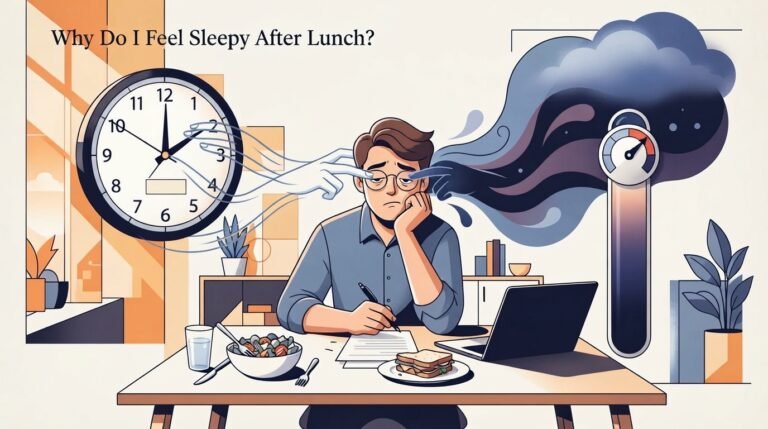 why do i feel sleepy after lunch?